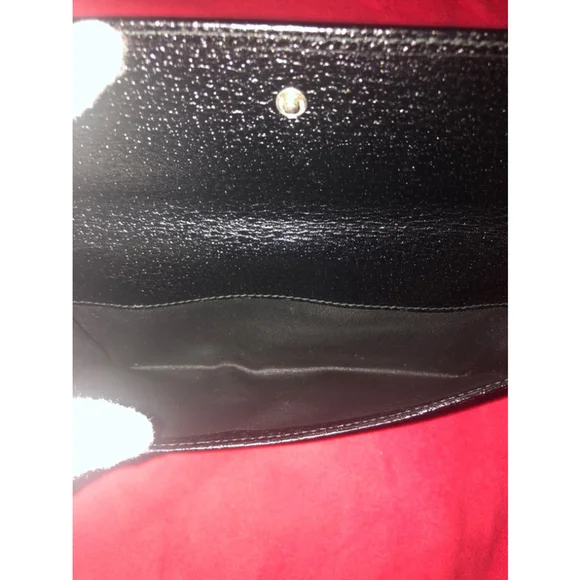 GUCCI Vintage G Clasp Lambskin Leather Long Wallet, Authentic , Vintage